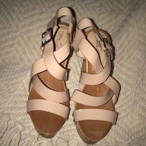 Woman’s strappy heels